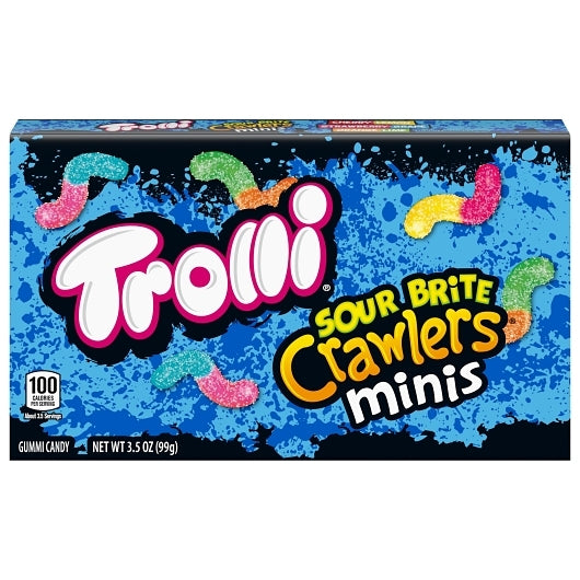 Trolli Sour Brite Crawlers Theater box, 12 x 3.5 oz Case - Candy & Confections