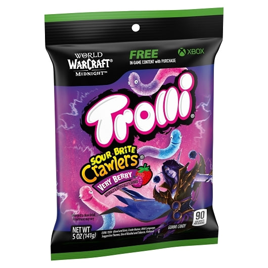 Trolli Very Berry Sour Brite Crawlers Gummy Candy, 12 x 5 oz Case - DOT product image 2