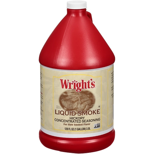 Wrights Hickory Flavored Liquid Smoke Hickory Concentrated Seasoning, 4 x 1 GA Case - Front/center packaged product image