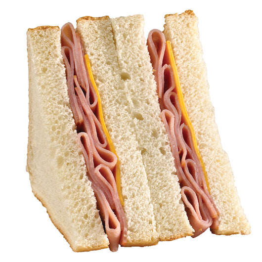 Deli Express Individually Wrapped Mega Smoked Ham & Cheese Sandwich Wedge, 8 x 6 oz Case - DOT product image 3