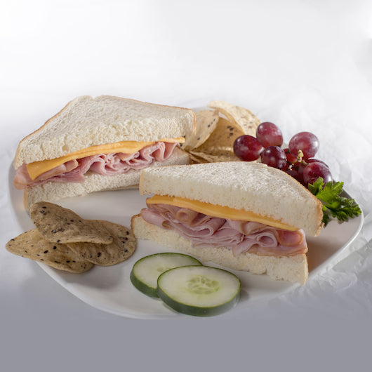 Deli Express Individually Wrapped Mega Smoked Ham & Cheese Sandwich Wedge, 8 x 6 oz Case - DOT product image 2