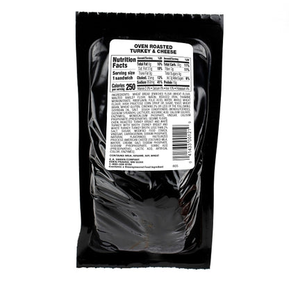 Deli Express Individually Wrapped Oven Roasted White Turkey & Cheese Sandwich Wedge, 10 x 4.2 oz Case - DOT product image 5