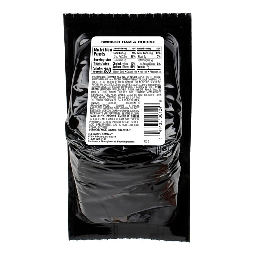 Deli Express Individually Wrapped Smoked Ham & Cheese Sandwich Wedge, 10 x 4.4 oz Case - DOT product image 5
