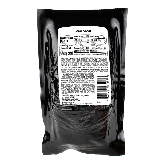 Deli Express Individually Wrapped Deli Club Sandwich Wedge, 10 x 4.4 oz Case - DOT product image 5