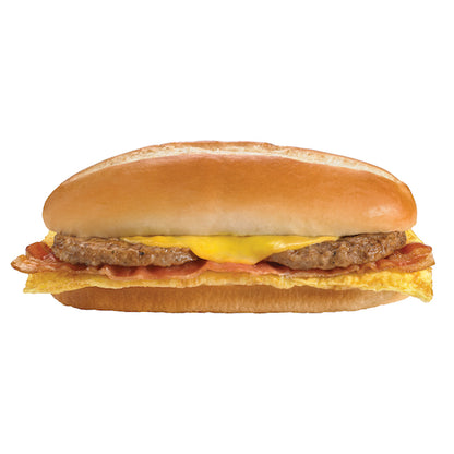 Deli Express Hot-To-Go Individually Wrapped Mega Omelet Egg, Sausage, Bacon, and Cheese Sandwich, 8 x 6.7 oz Case - DOT product image 2