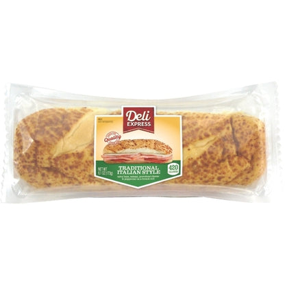 Deli Express Individually Wrapped Traditional Italian Style Sub, 8 x 6.1 oz Case - Prepared Foods