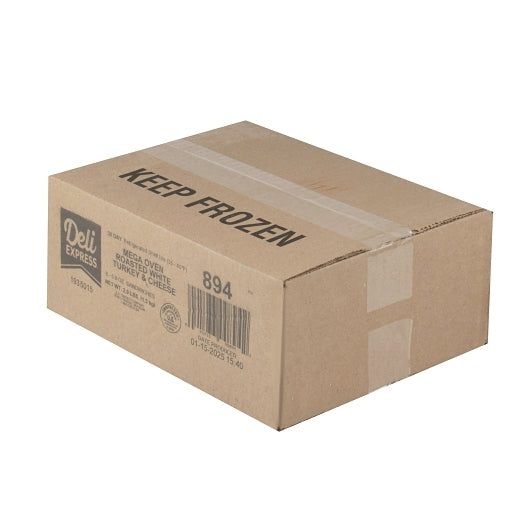 Deli Express Individually Wrapped Mega Hickory Smoked Turkey & Cheese Sandwich Wedge, 8 x 5.8 oz Case - DOT product image 3