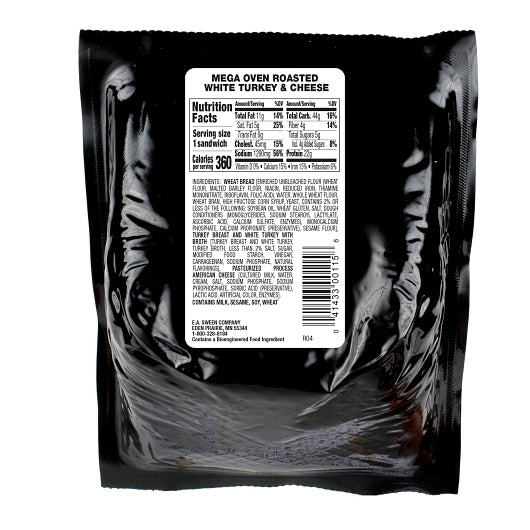 Deli Express Individually Wrapped Mega Hickory Smoked Turkey & Cheese Sandwich Wedge, 8 x 5.8 oz Case - DOT product image 8