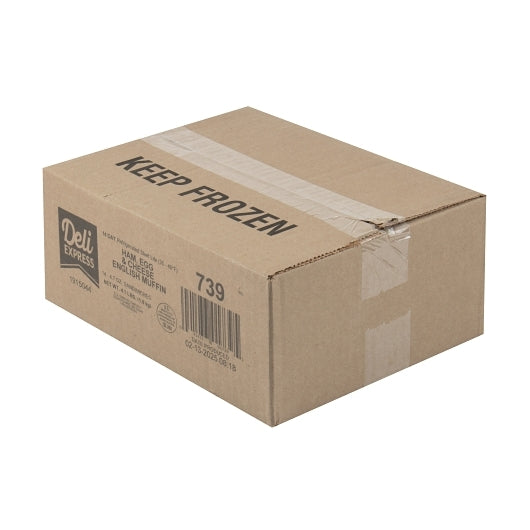 Deli Express Hot-To-Go Individually Wrapped Ham, Egg & Cheese On English Muffin, 14 x 4.7 oz Case - DOT product image 2