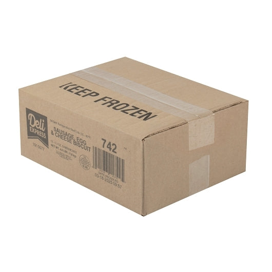 Deli Express Hot-To-Go Individually Wrapped Sausage, Egg & Cheese Biscuit, 12 x 5.3 oz Case - DOT product image 5