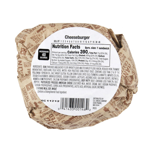 Deli Express Individually Wrapped Cheeseburger, 12 x 4.5 oz Case - DOT product image 2
