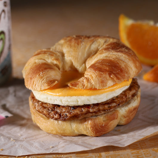 Deli Express Hot-To-Go Individually Wrapped Sausage, Egg, & Cheese Croissant, 10 x 4.8 oz Case - DOT product image 1
