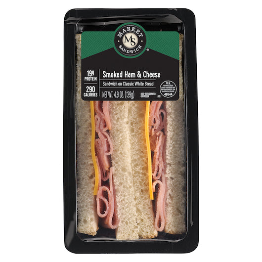 Deli Express Smoked Individually Wrapped Smoked Ham & Cheese Sandwich Wedge, 10 x 4.9 oz Case - DOT product image 4