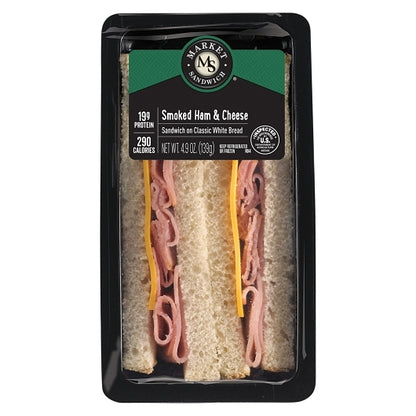 Deli Express Smoked Individually Wrapped Smoked Ham & Cheese Sandwich Wedge, 10 x 4.9 oz Case - DOT product image 5