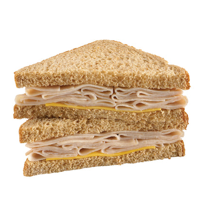Deli Express Turkey Individually Wrapped Oven Roasted Turkey & Cheese Sandwich Wedge, 10 x 5 oz Case - DOT product image 5