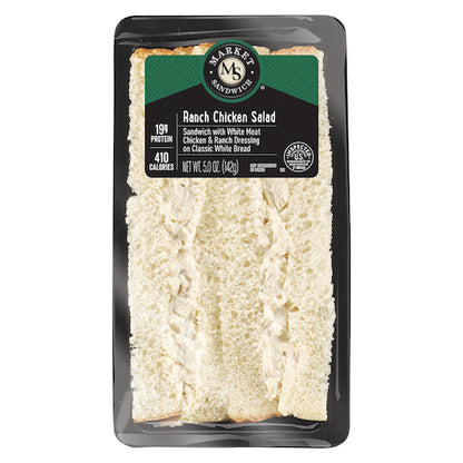 Deli Express Ranch Individually Wrapped Ranch Chicken Salad Sandwich on White Bread, 10 x 5 oz Case - DOT product image 3