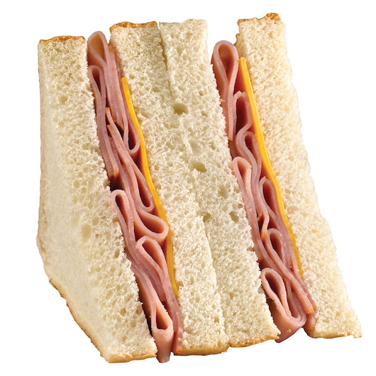 Deli Express Black Individually Wrapped Mega Smoked Ham & Cheese Sandwich Wedge, 8 x 6.3 oz Case - DOT product image 7