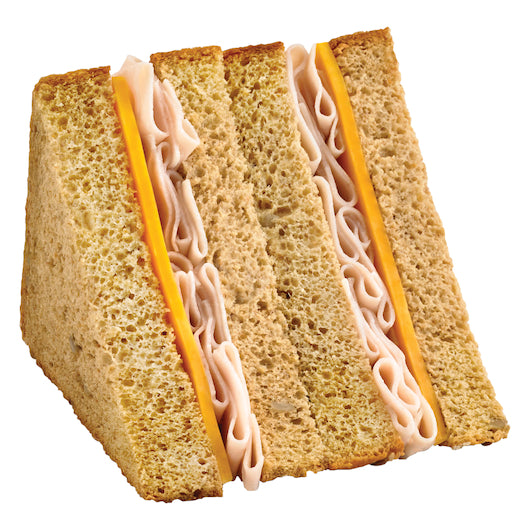 Deli Express Hickory Individually Wrapped Mega Smoked Turkey & Cheese Sandwich Wedge, 8 x 6.3 oz Case - DOT product image 8