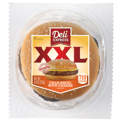 Deli Express Individually Wrapped XX-Large Charbroiled Beef With Cheese, 6 x 8.7 oz Case - DOT product image 8