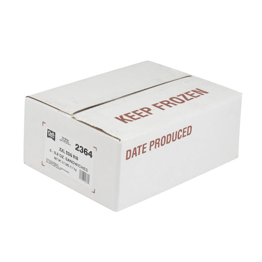 Deli Express Individually Wrapped XXL BBQ Rib Sandwich, 6 x 8.8 oz Case - DOT product image 7