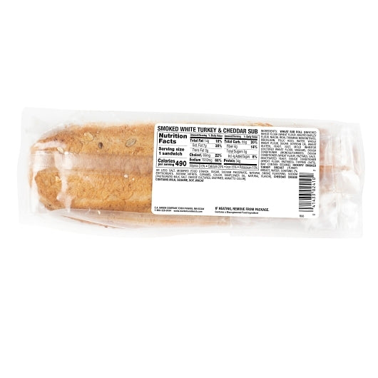 Market Artisan Style Smoked White Turkey & Cheddar Sub, 8 x 8.2 oz Case - DOT product image 7