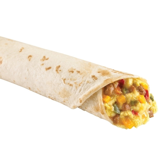 San Luis Sunrise Breakfast Burrito: Egg, Sausage & Cheddar Cheese, 12 x 6.2 oz Case - Prepared Foods