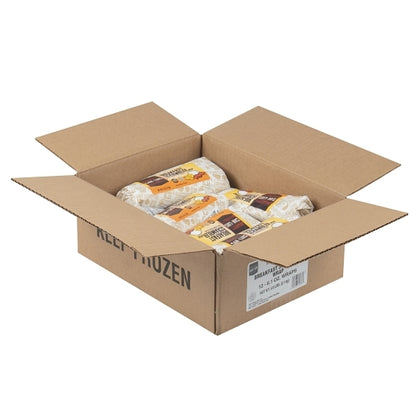 Deli Express Breakfast Scrambler Wrap: Eggs, Bacon & Cheddar Cheese Burrito, 12 x 6.1 oz Case - DOT product image 8