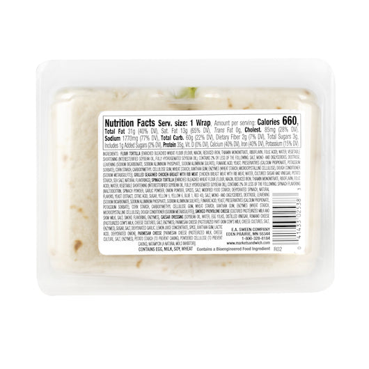 Deli Express Market Individually Wrapped Chicken Caesar Wrap, 8 x 8.6 oz Case - DOT product image 7