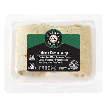 Deli Express Market Individually Wrapped Chicken Caesar Wrap, 8 x 8.6 oz Case - DOT product image 6