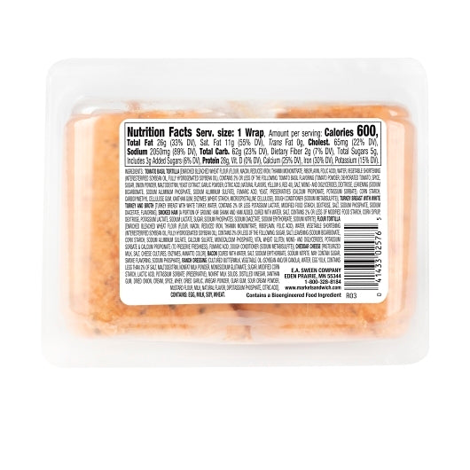 Deli Express Market Individually Wrapped Turkey Club With Bacon, Ham, Cheddar Cheese, & Ranch Dressing Wrap, 8 x 8 oz - DOT product image 7