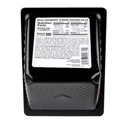 Deli Express Mkt Individually Wrapped Mega Cranberry Almond Chicken Salad On Stone Ground Sandwich On Wheat Bread, 8 x - DOT product image 4