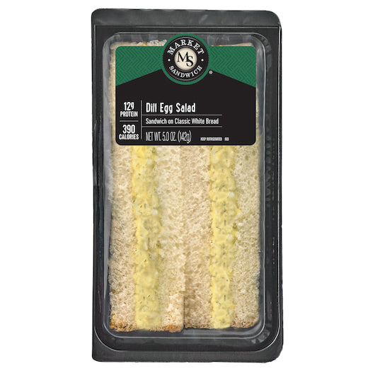 Deli Express Market Individually Wrapped Dill Egg Salad On Homestyle White Bread Sandwich Wedge, 10 x 5 oz Case - DOT product image 8