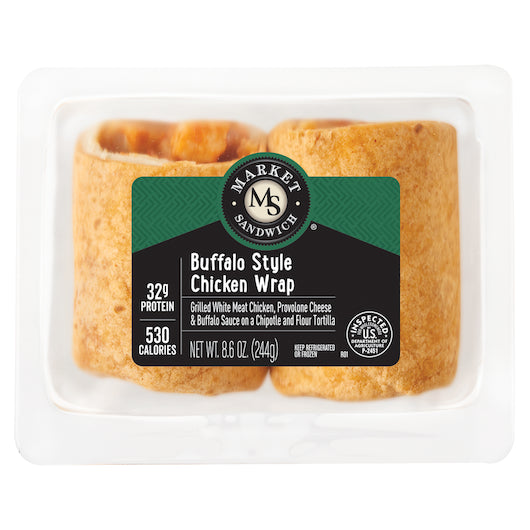 Market Individually Wrapped Buffalo Style Grilled Chicken & Provolone Wrap, 8 x 8.6 oz Case - DOT product image 7