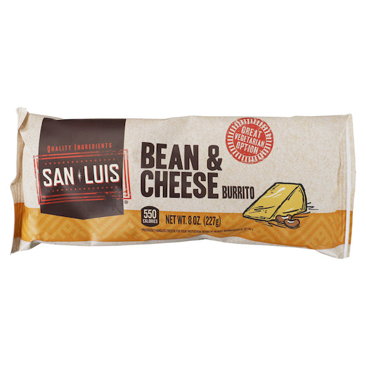 San Luis Bean & Cheese Burrito, 10 x 8 oz Case - Prepared Foods