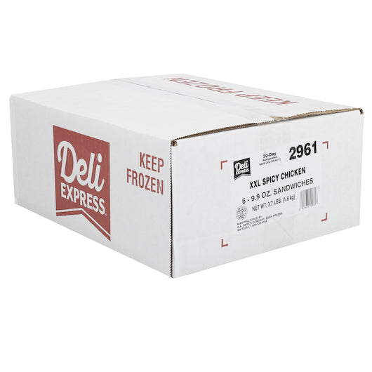 Deli Express Individually Wrapped XX-Large Spicy Chicken Sandwich, 6 x 9 oz Case - DOT product image 3
