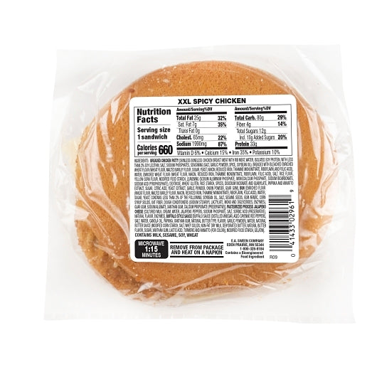 Deli Express Individually Wrapped XX-Large Spicy Chicken Sandwich, 6 x 9 oz Case - DOT product image 4