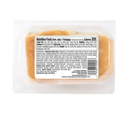 Deli Express Smoked Individually Wrapped Smoked Ham And Swiss Sliders, 8 x 4.3 oz Case - DOT product image 5