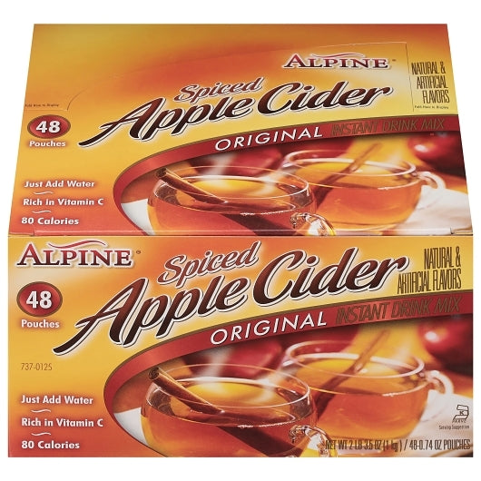 Alpine Continental Mills Kosher, Dry, Hot, Instant, Alpine Cider Drink Mix, 6 x 48 ct Case - DOT product image 2