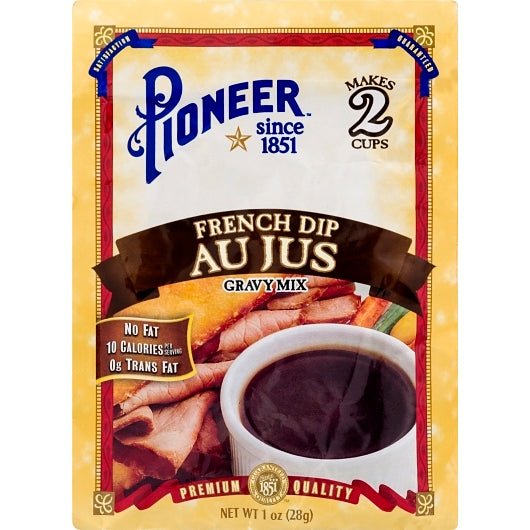 Pioneer Au Jus Gravy Mix, 12 x 1 oz Case - Condiments & Sauces