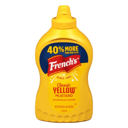 French's Classic Yellow Mustard Bottle, 12 x 20 oz Case - DOT product image 2