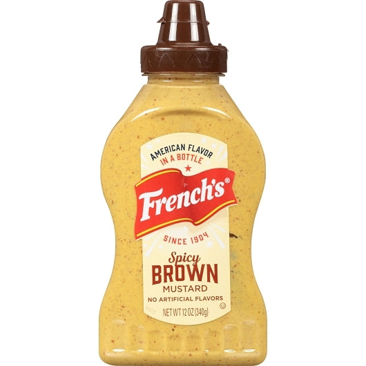 Frenchs Deli Style Deli Spicy Brown Mustard Bottle, 12 x 12 oz Case - DOT product image 7