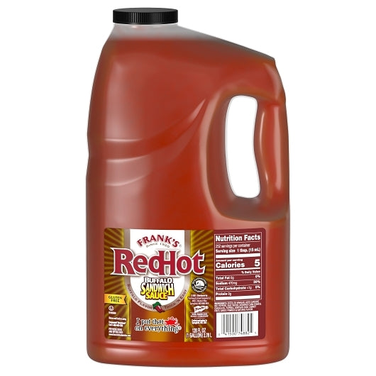 Frank's Red Hot Buffalo Sandwich Hot Sauce Bulk, 2 x 1 GA Case - DOT product image 2
