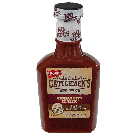 Reckitt Benckiser Cattlemens Kansas City Classic Bbq Sauce Bottle, 12 x 18 oz Case - Condiments & Sauces