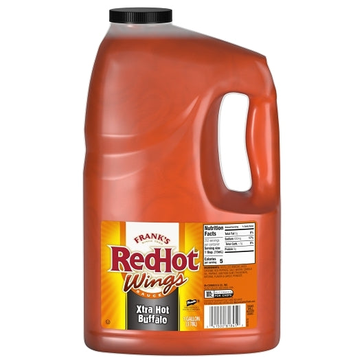 Frank's Redhot Extra Buffalo Wing Hot Sauce Bulk, 4 x 1 GA Case - Condiments & Sauces