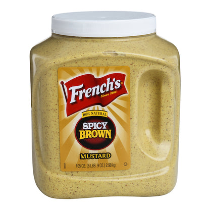Frenchs Bold n 100% Natural Spicy Brown Mustard Bulk, 4 x 105 oz Case - DOT product image 2
