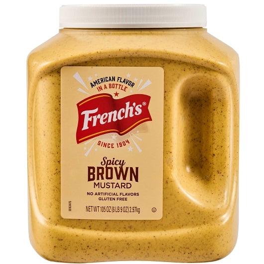 Frenchs Bold n 100% Natural Spicy Brown Mustard Bulk, 4 x 105 oz Case - DOT product image 6