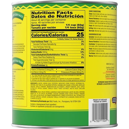 Las Palmas Green Enchilada Medium Sauce, 6 x 102 oz Case - Condiments & Sauces