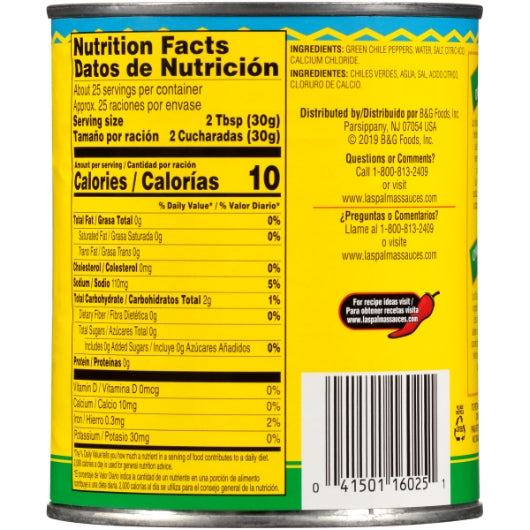 Las Palmas Diced Green Chiles, 12 x 27 oz Case - DOT product image 4