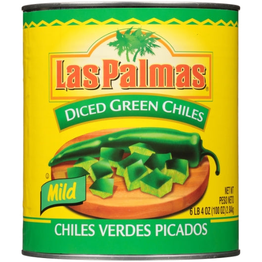 Las Palmas Diced GREEN Chiles, 6 x 100 oz Case - DOT product image 5