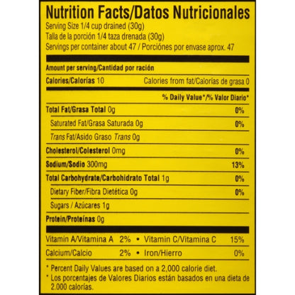 Las Palmas Sliced Jalapeno Peppers, 6 x 96 oz Case - DOT product image 4